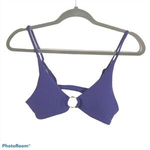 Shein Rib Ring Linked Tanga Bikini Top size M